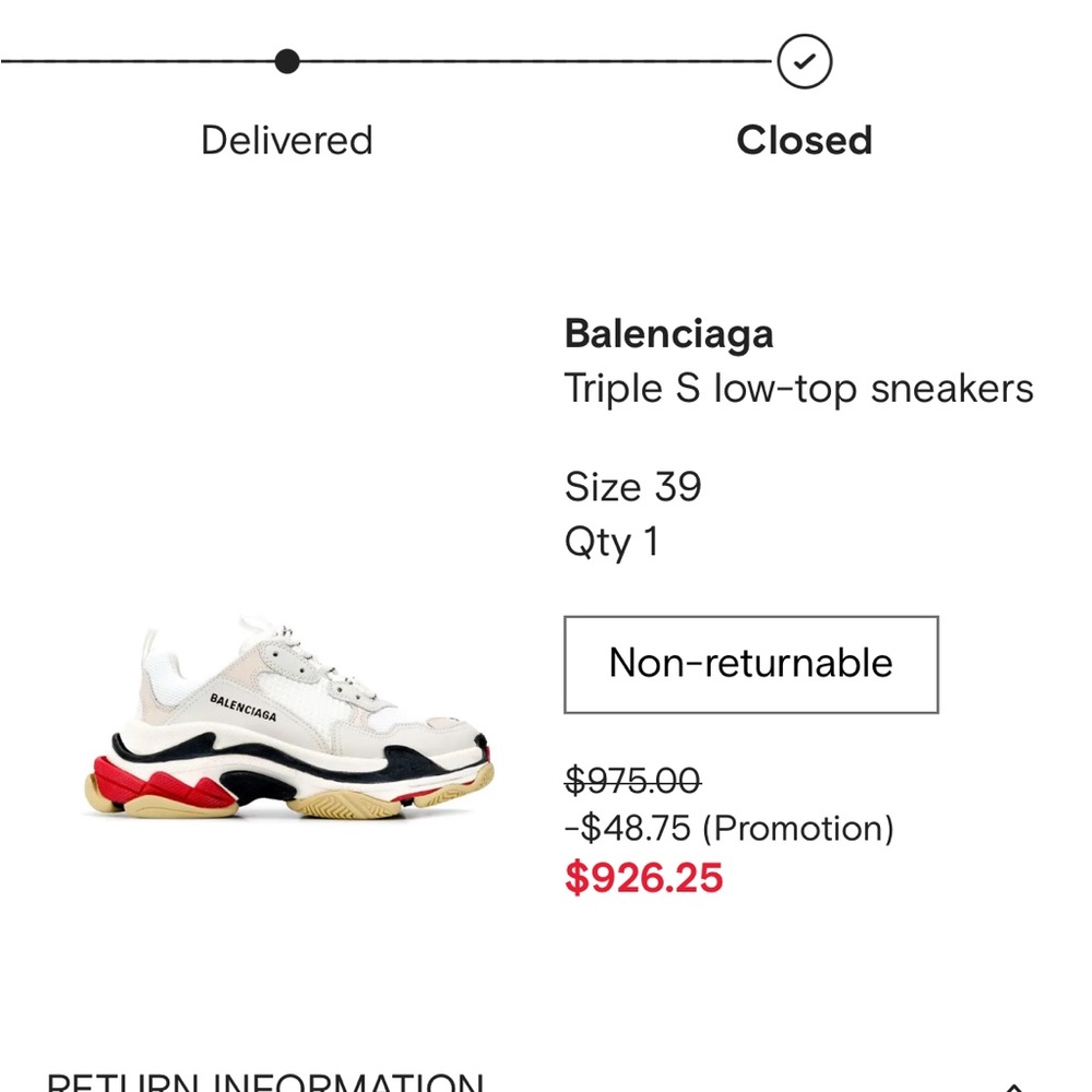 Balenciaga Triple S White Sneakers - Picture 3 of 8